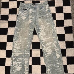 Purple Brand Men's Gray Camouflage Straight Jeans Size 30x30
